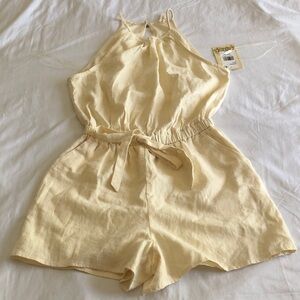 BeBop Cream halter top Jumpsuit